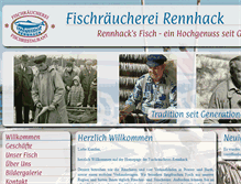 Tablet Screenshot of fischraeucherei-rennhack.de